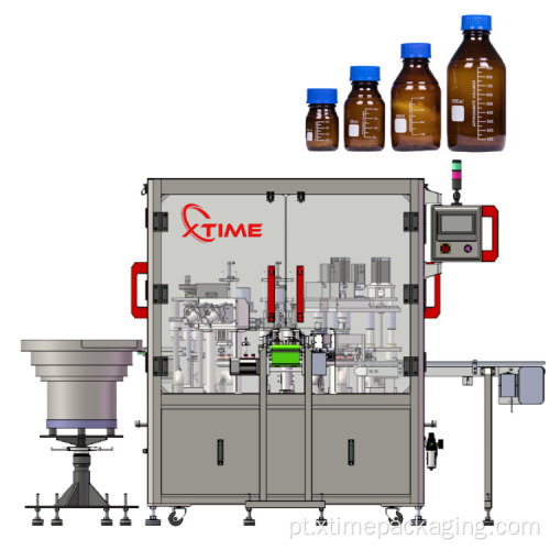 Máquina rotativa de tampa de rosca automática